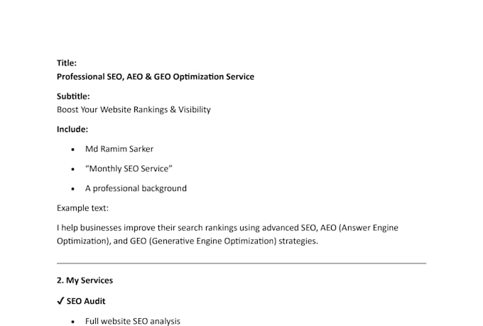seo for your website to rank on google